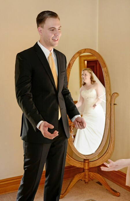 first look wedding photo Colorado